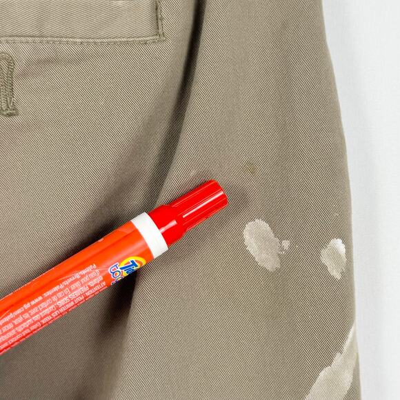 Anthropologie Pilcro Women's Hyphen Boho Patched Chino Khaki Pant Size 26 - Picture 11 of 16